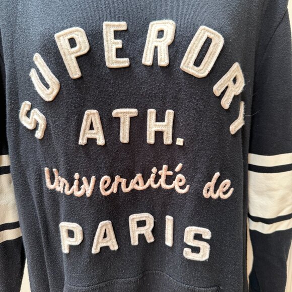 Superdry Ath. Universitié Paris Black Sweatshirt M - Picture 2 of 9
